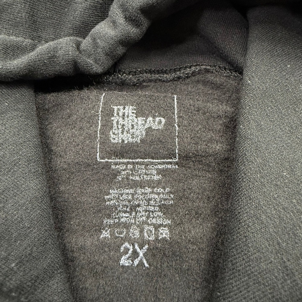 The Thread Shop 2021 Tour Hoodie Black Greek Letter Sleeve Graphic Mens 2X - Picture 3 of 6